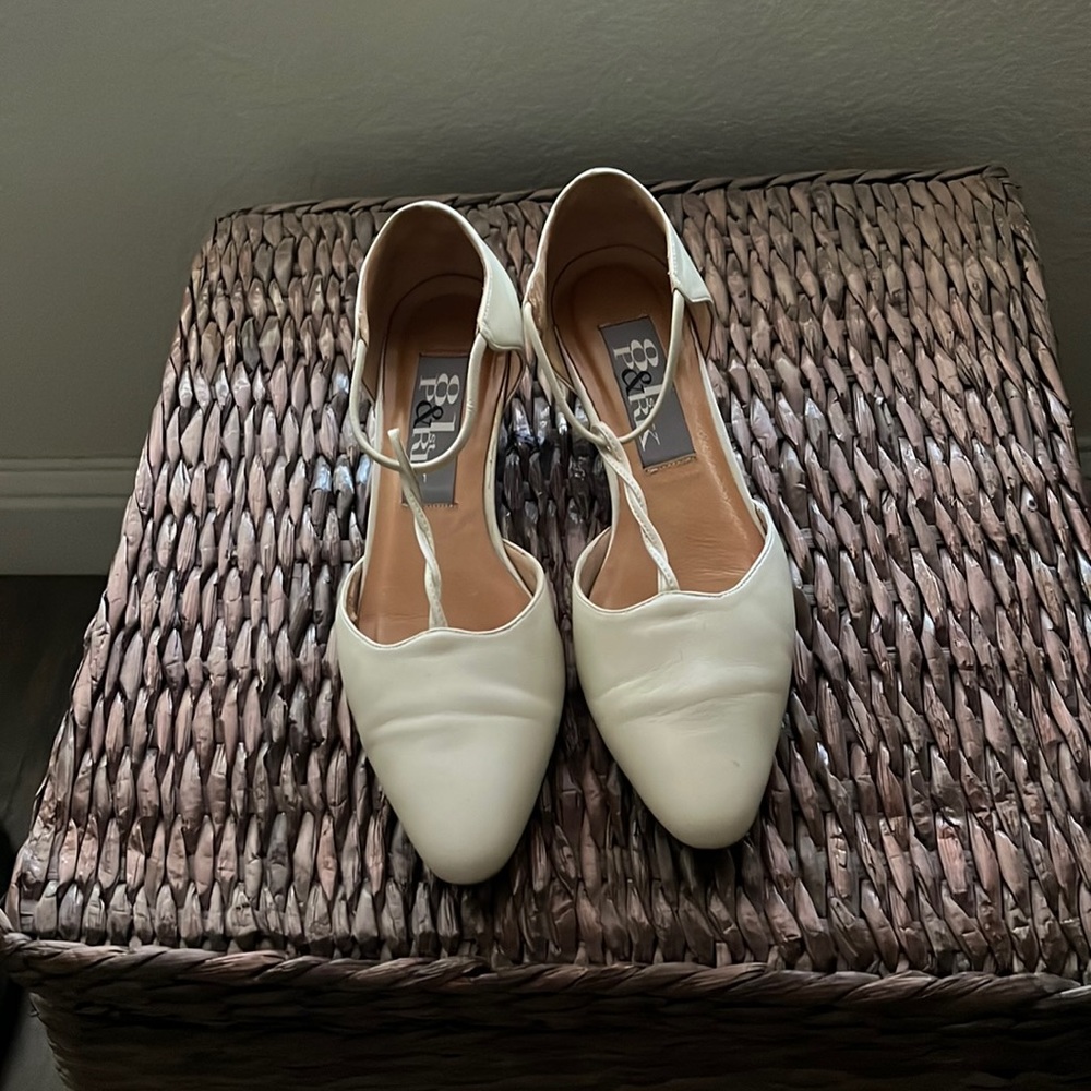 Bone pearl colored heels